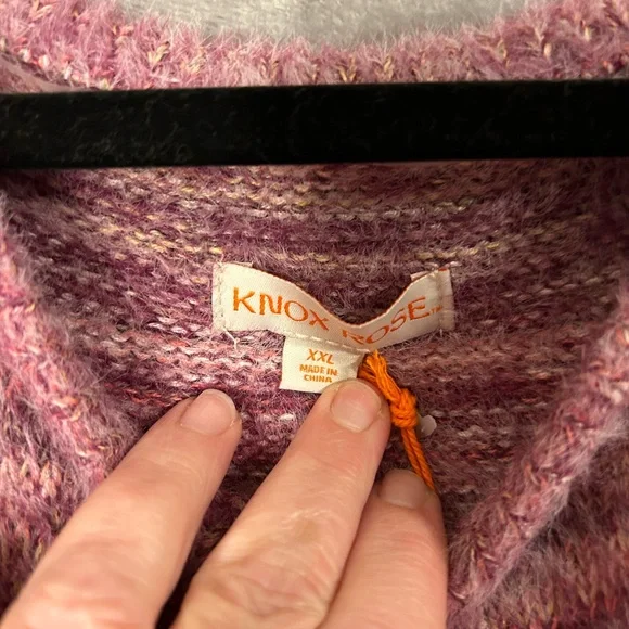 Knox Rose Purple Pink Fuzzy Sweater Women’s Size XXL or XL - Picture 2 of 4